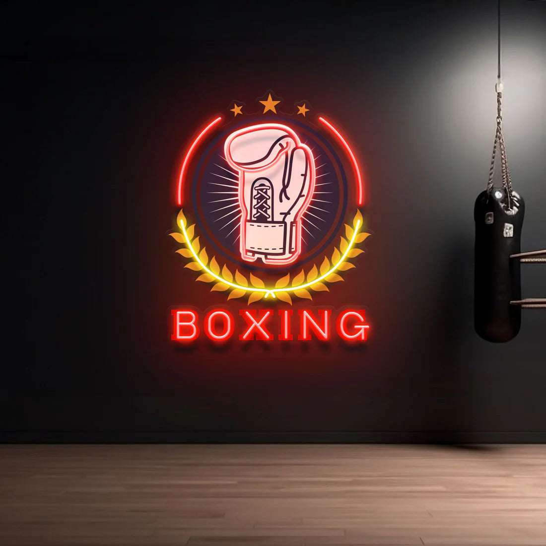 Fight Boks Eldiveni Boxing Neon Led Gece Lambası