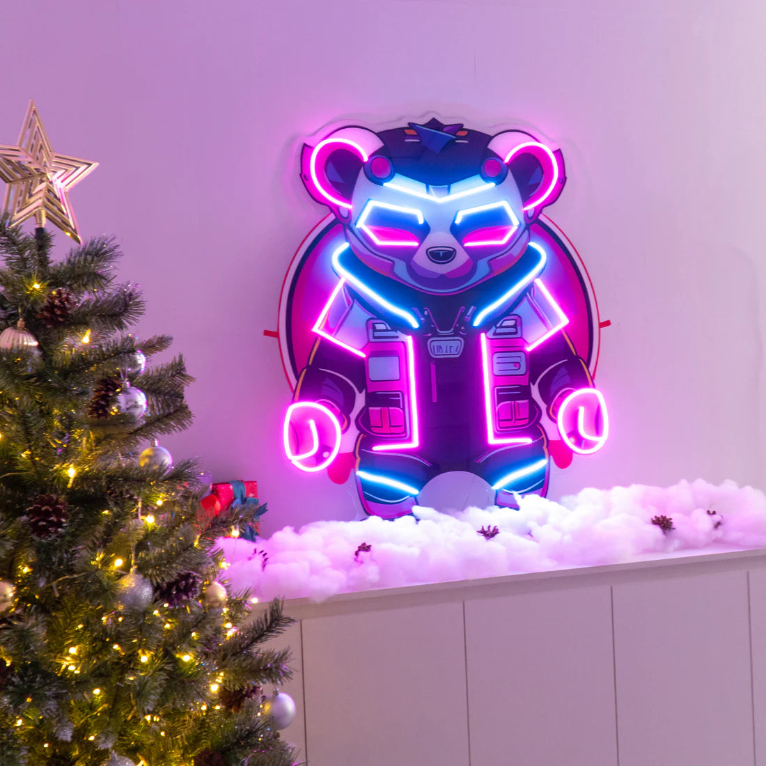 Cyberpunk Panda LED Neon Led Gece Lambası