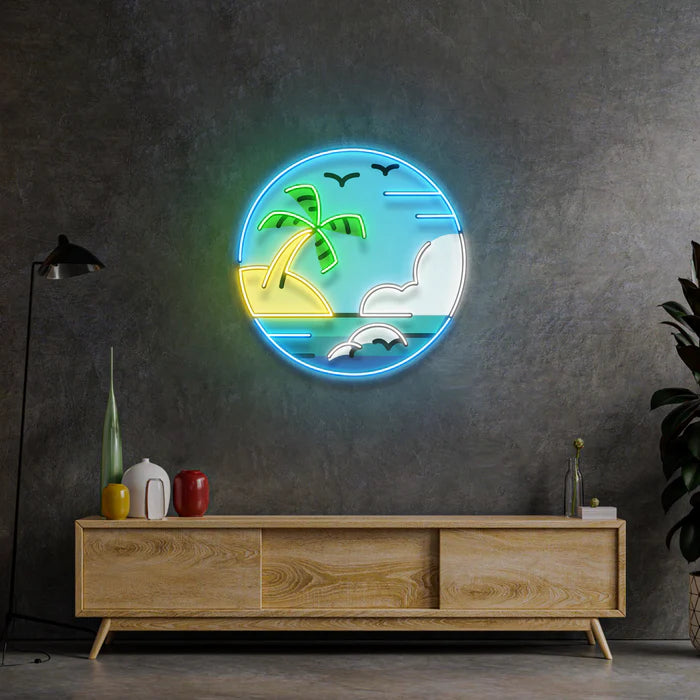 Hawaii Sahil Neon Led Gece Lambası