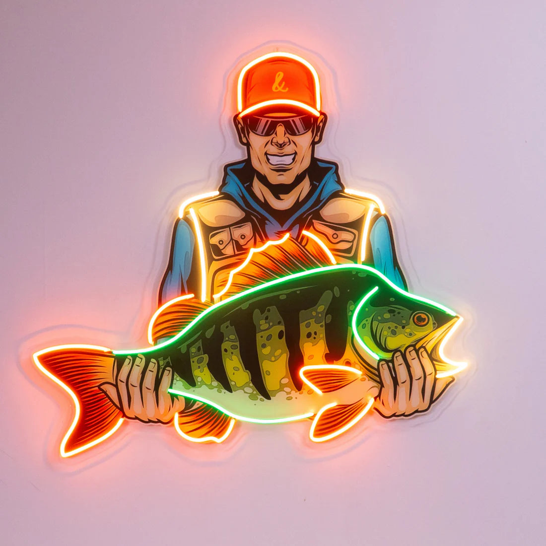 Balıkçı 🐟 Neon Led Gece Lambası