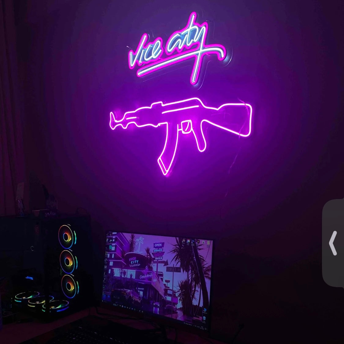 Uzi Neon Keleş Ak-47 Silah Neon Led