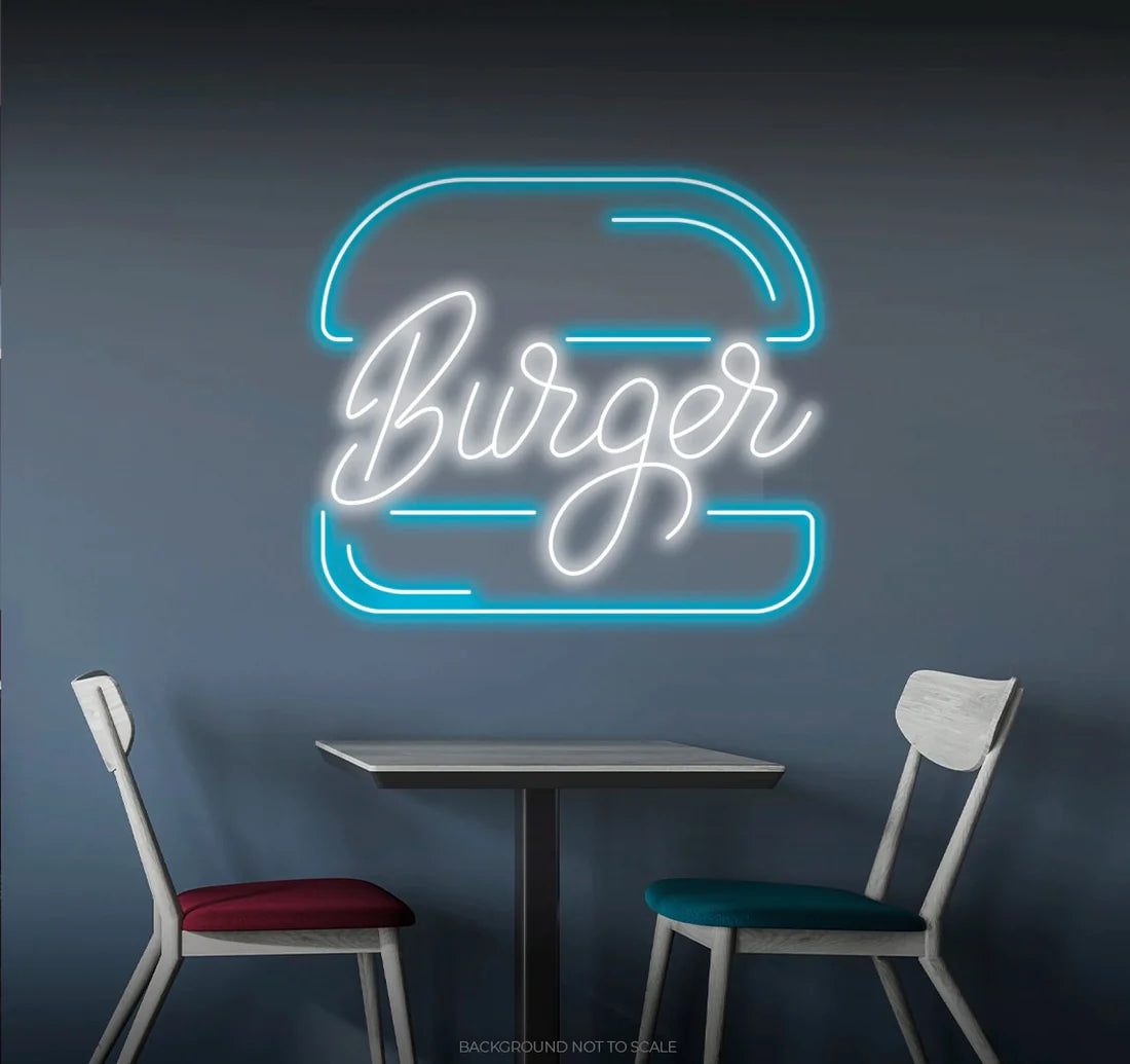 Fastfood Burger Yeni Hamburger Neon Led Gece Lambası