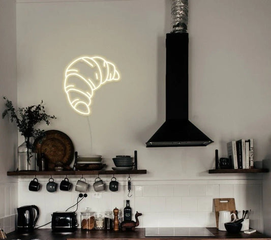 Kruvasan Pasta Neon Led Gece Lambası