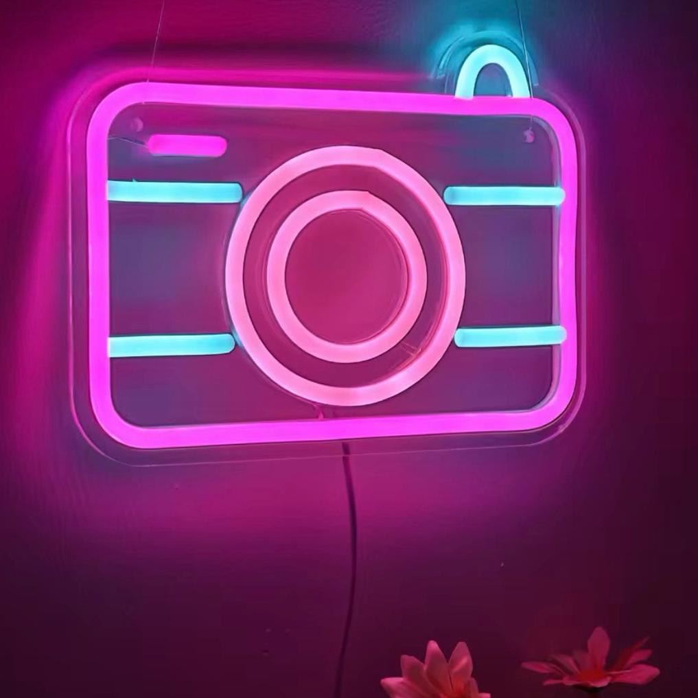 Camera Kamera Neon Led