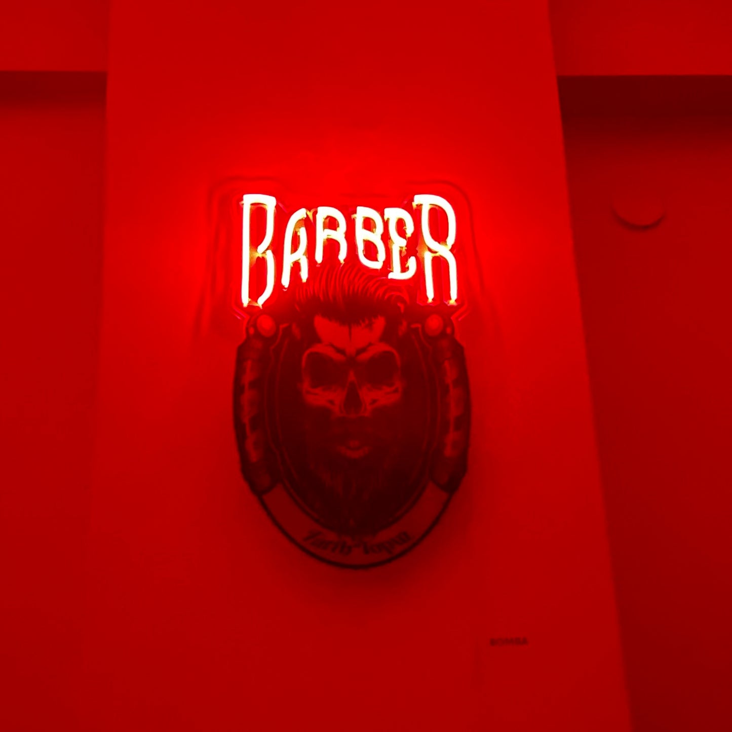 Berber Barber Shop Konsepti Neon Led Gece Lambası