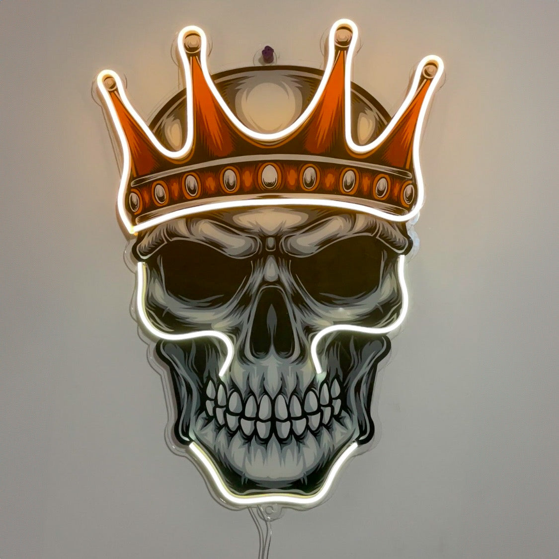 Kral Kuru Kafa Skull Neon Led Gece Lambası