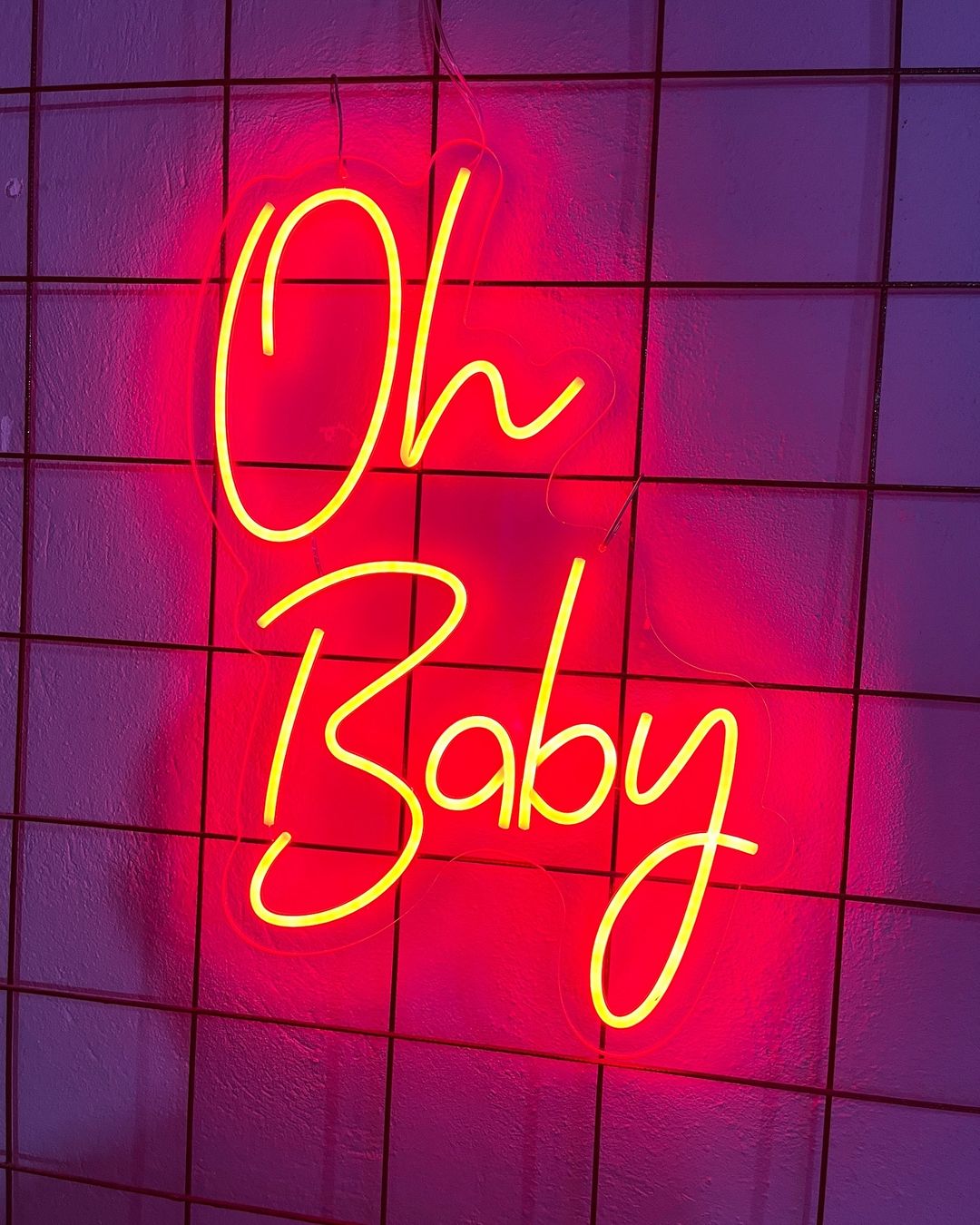 Oh Baby Neon Led Bebek Neon Gece Lambası Organizasyon