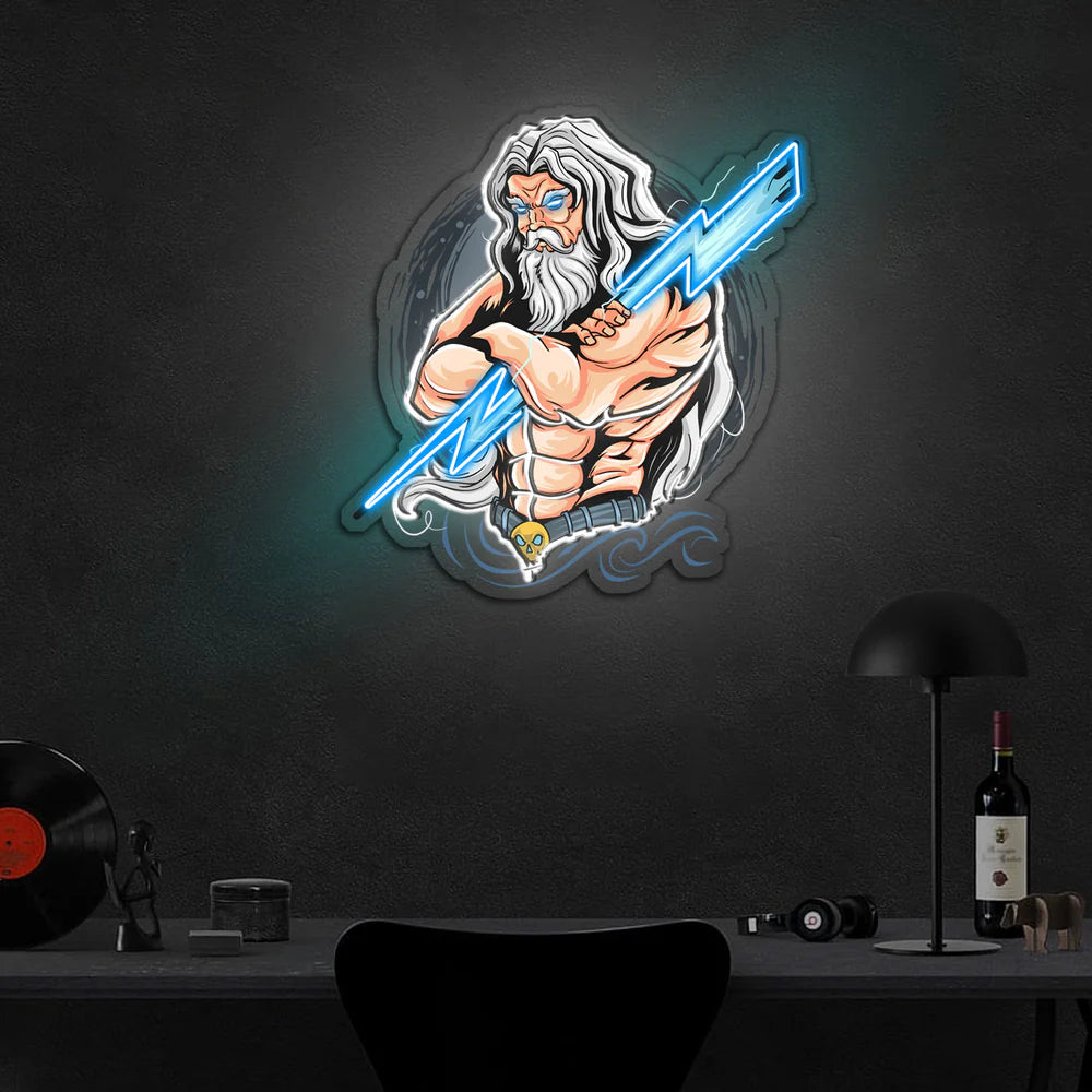 Zeus Temalı Neon Led Gece Lambası