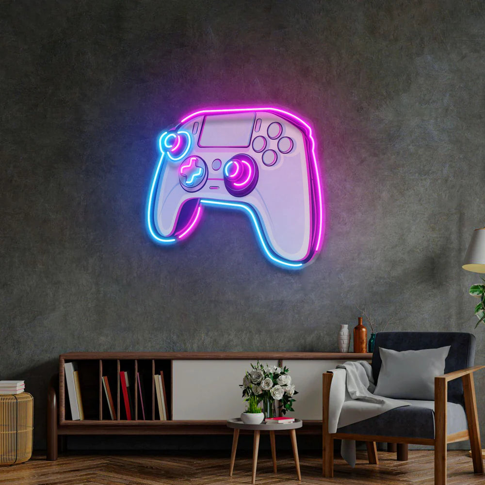 Cartoon Gamepad Neon Led Gece Lambası