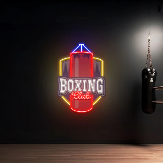 Gym Boks Torbası Fight Boxing Neon Led Gece Lambası