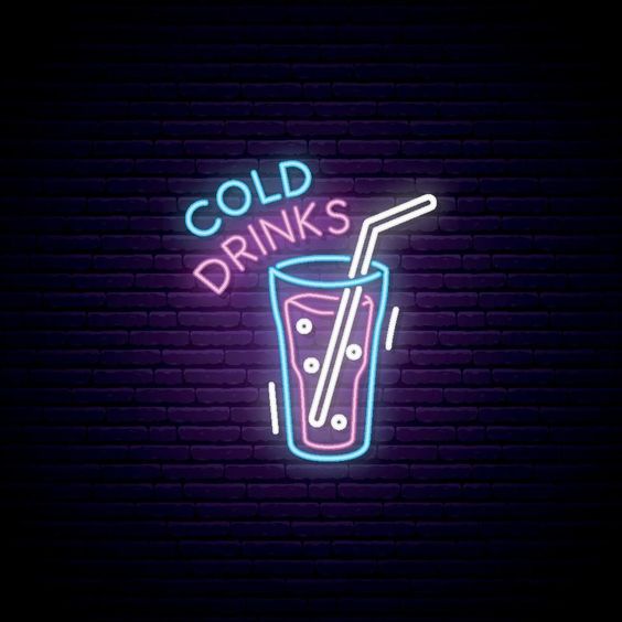 Cold Drinks Soğuk İçecek Neon Led Gece Lambası