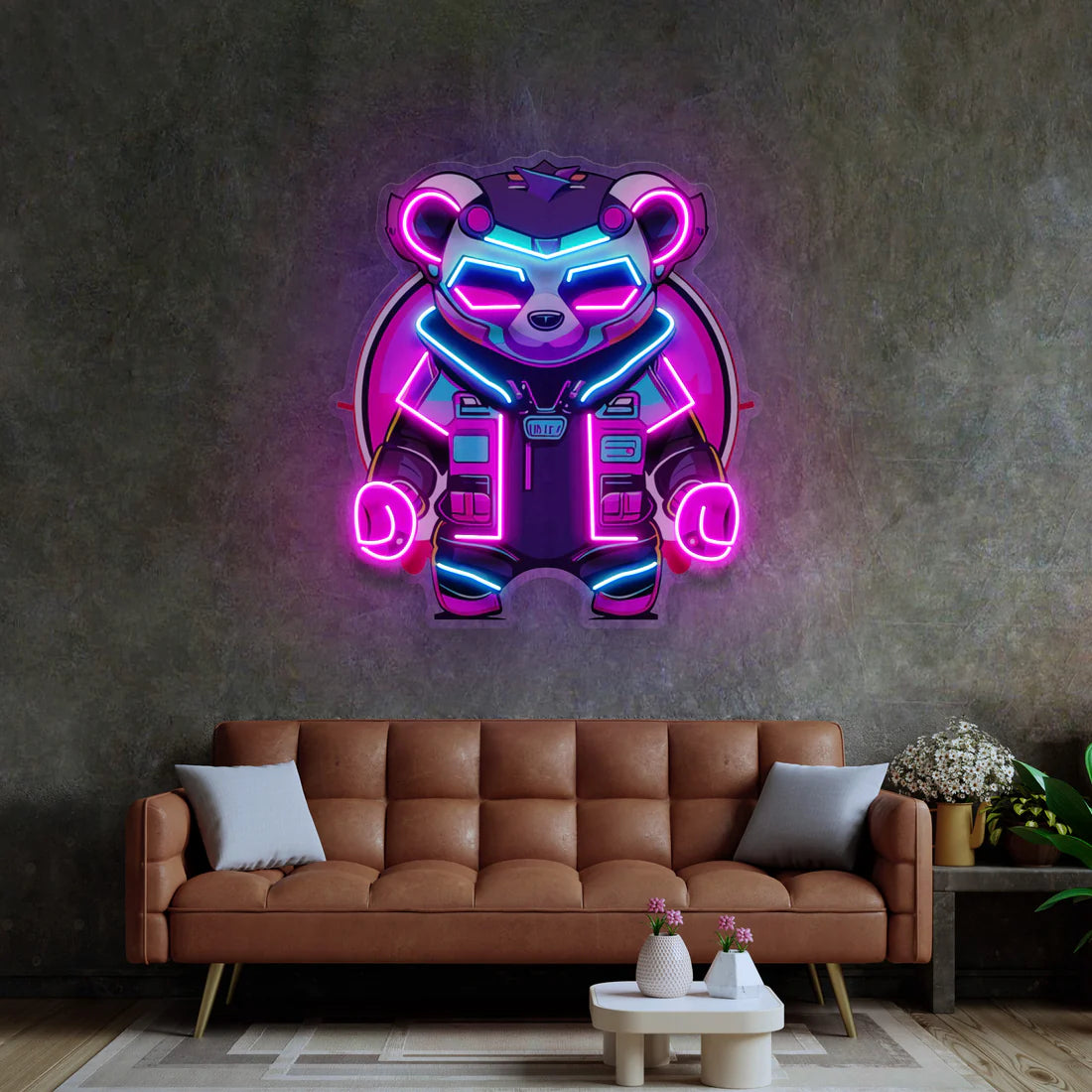 Cyberpunk Panda LED Neon Led Gece Lambası