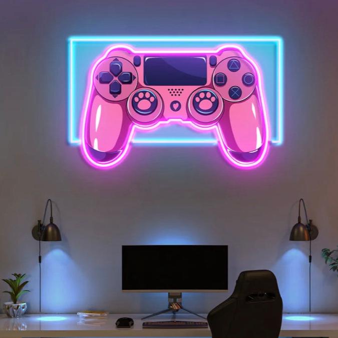 Pembe gamepad joystick Neon Led